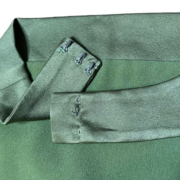 Elliatt Camo Satin Asymmetrical Dress Khaki Olive Green Medium - Picture 8 of 12